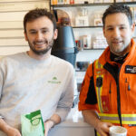SPCC Jack and Wogan director James at the Wogan Coffee counter