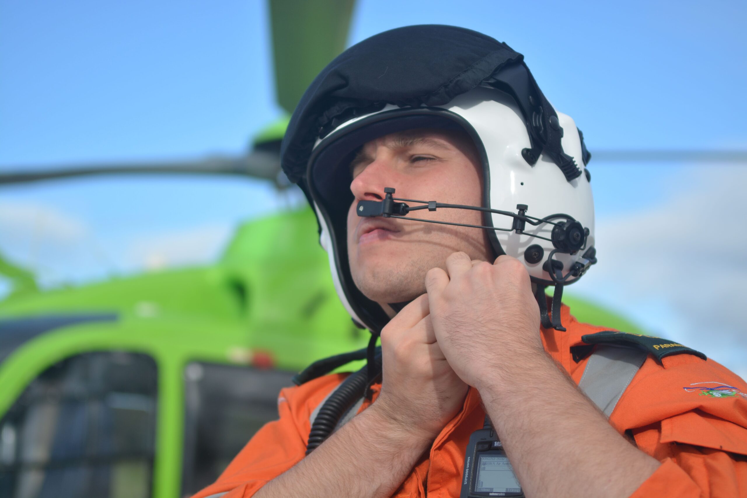 SPCC Callum puts on his helmet