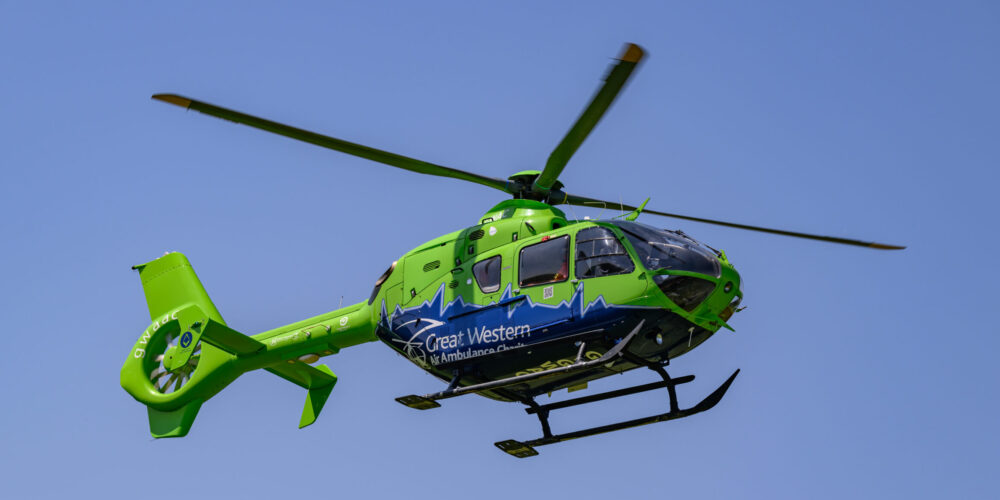 heli in flight