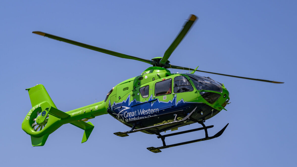 heli in flight