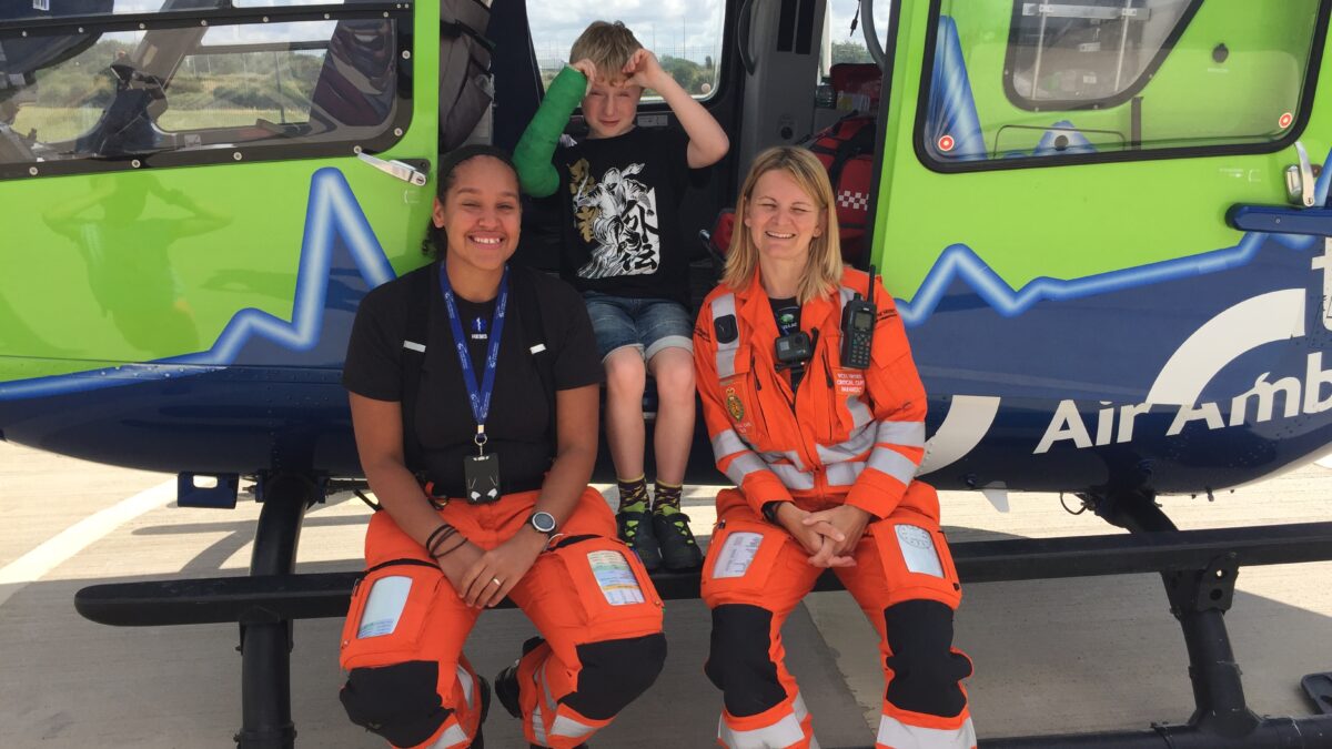 SPCCs Vicky and Dee with formner patient Hamish