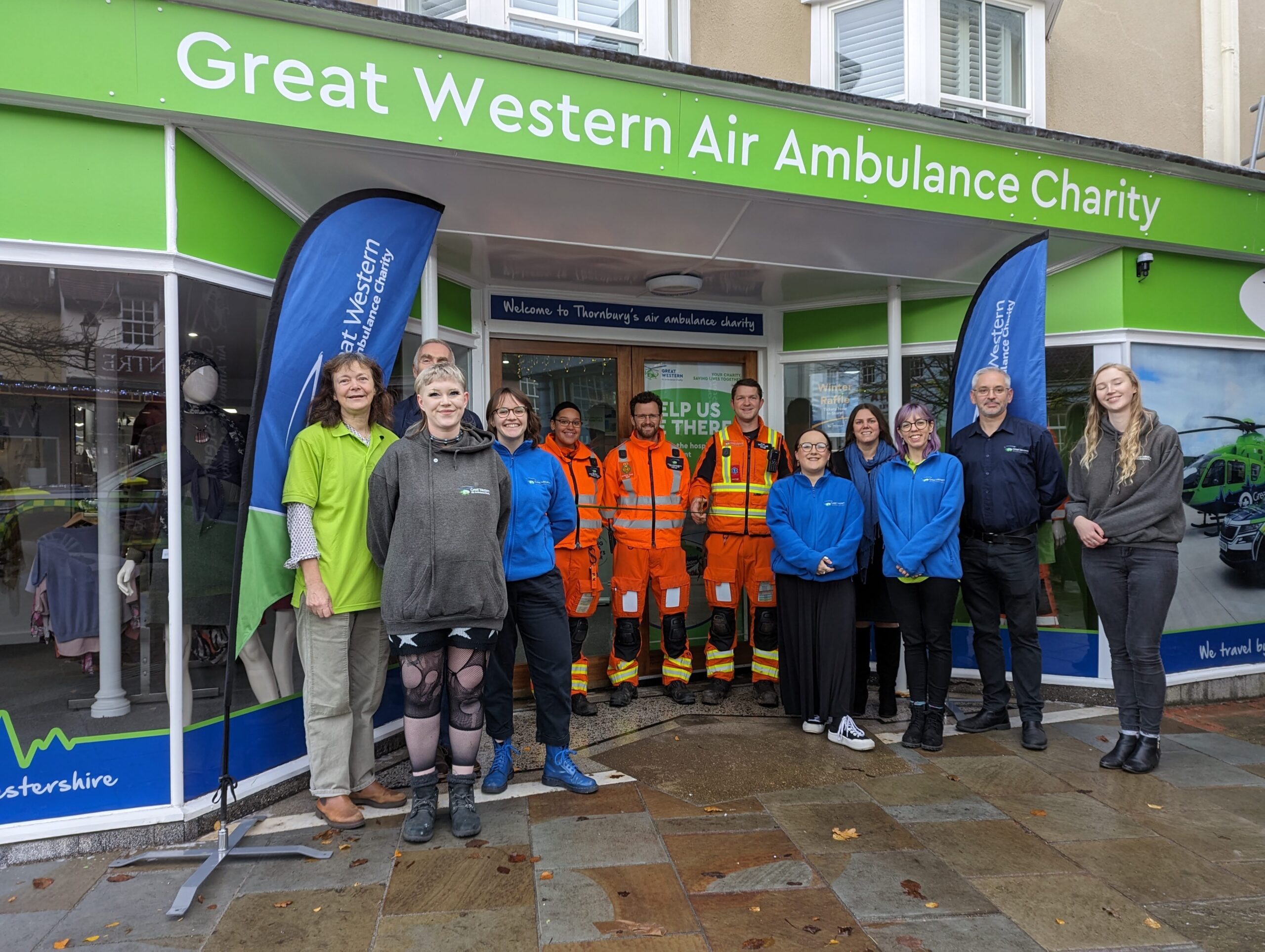 Crew in attendance for the unveiling of Thornbury shop