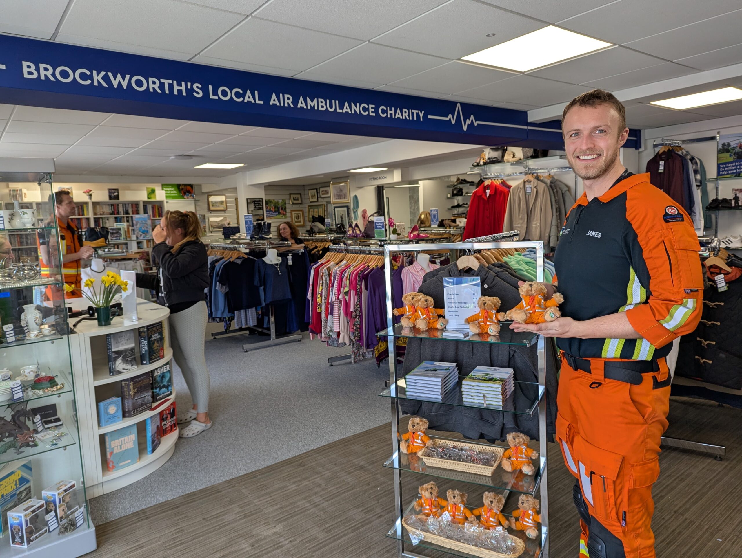 Trainee Specialist Paramedic in Critical Care, James Leavor, Browsing the new shop