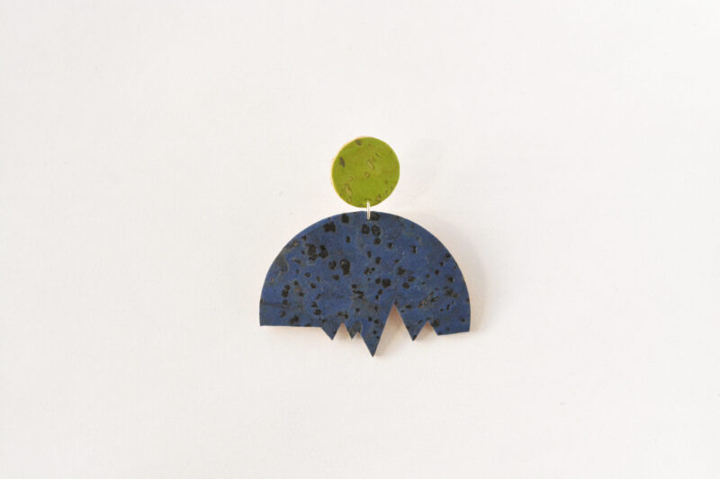 Blue cork earrings - Image 3