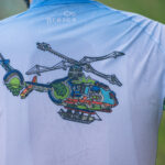 The Andy Council mural on the Long Ride Club/ GWAAC cycle jersey