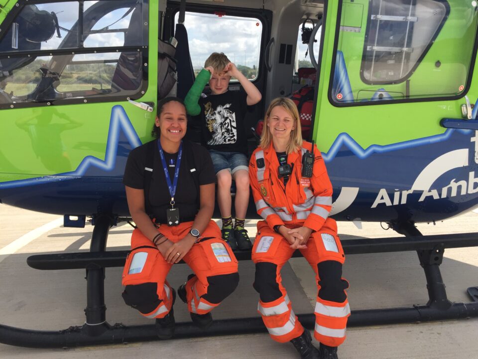 SPCCs Vicky and Dee with formner patient Hamish