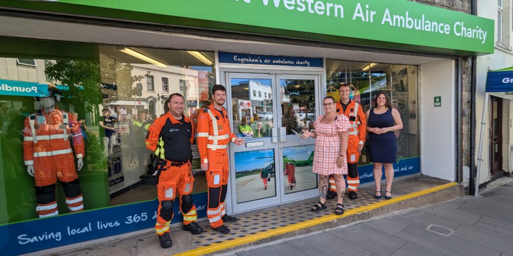 Keynsham Shop ribbon cut on opening day