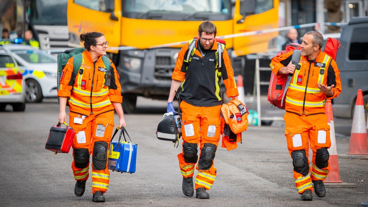 GWAAC Crew on their way back to the aircraft after attending an incident