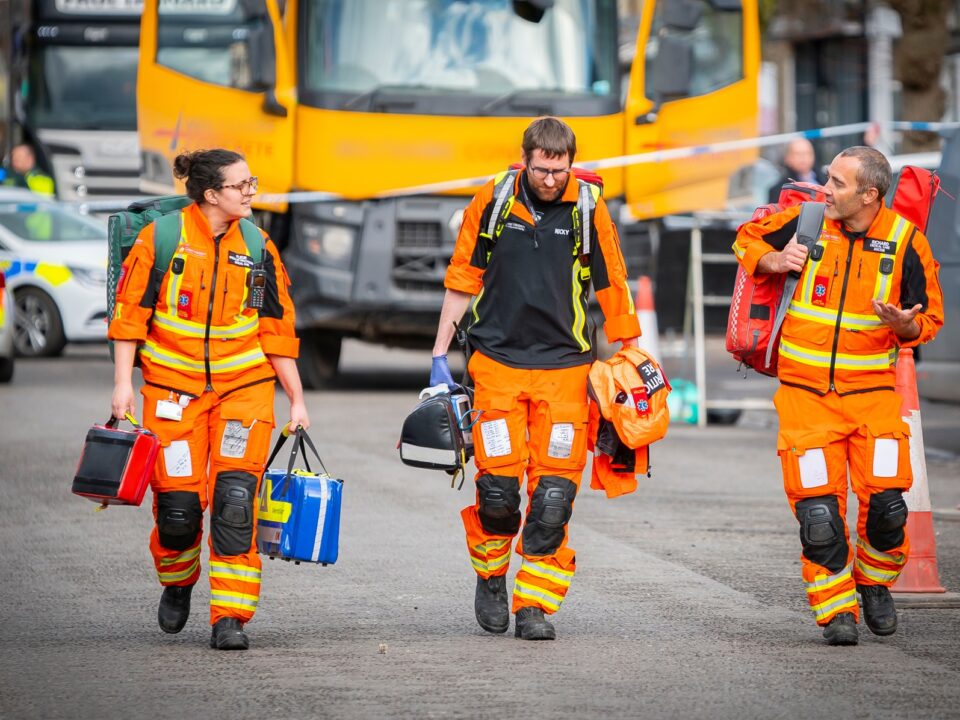 GWAAC Crew on their way back to the aircraft after attending an incident