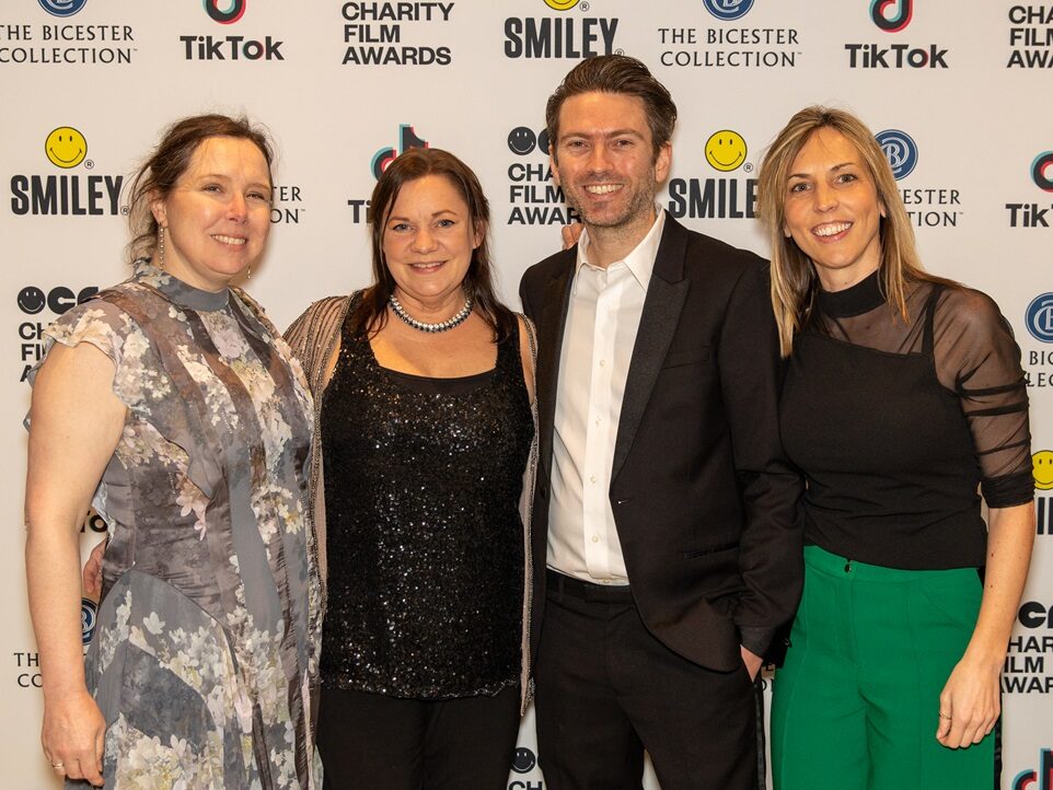 Jasmine's mum Niky, filmmaker Tium and two members of the GWAAC charity crew