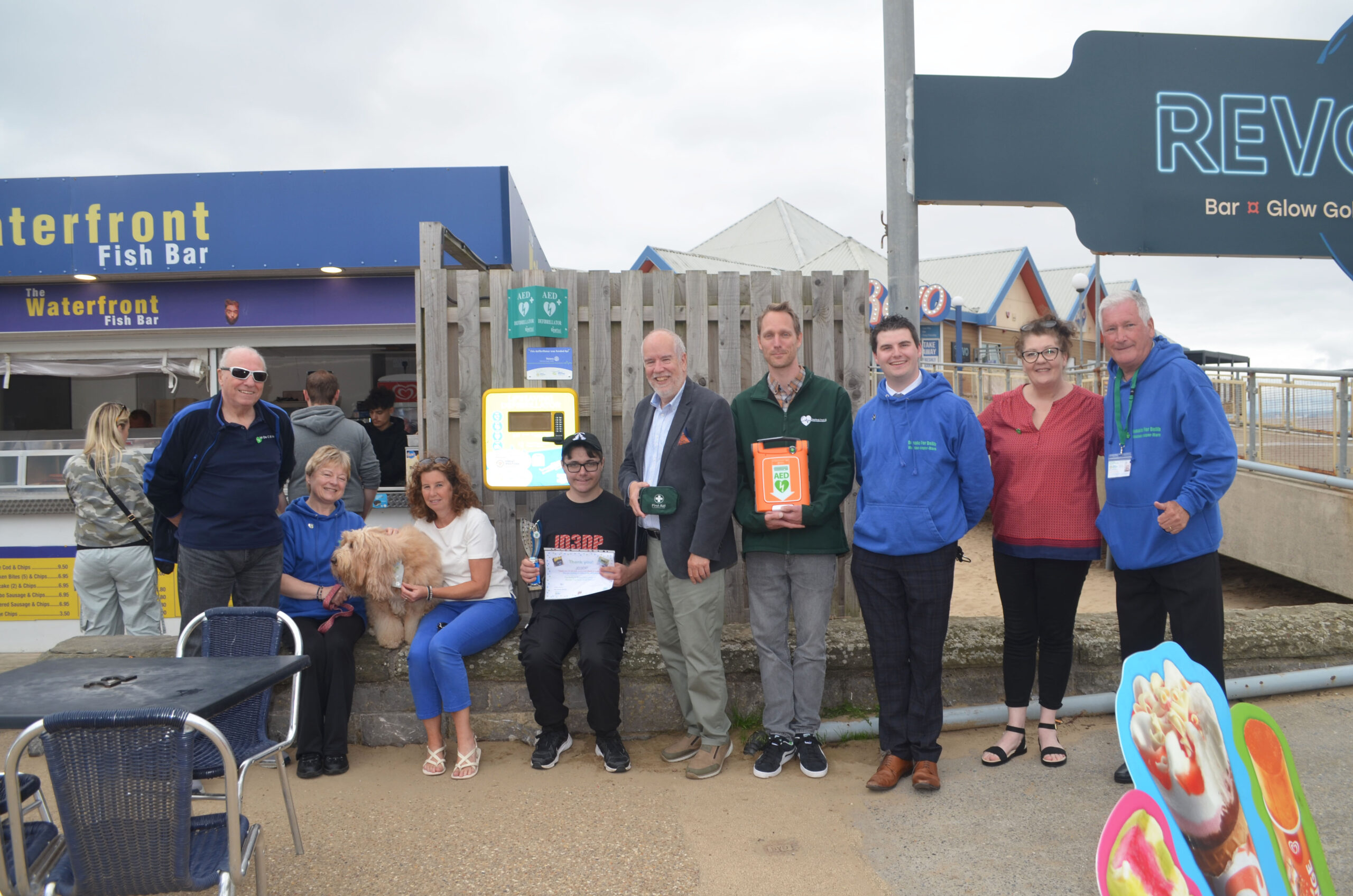 Donate for Defib WsM Project team Lisa, Defibrillator Coordinator at Great Western Air Ambulance Charity, Heartbeat Trust UK Maya - Donate for Defib WSM Project Defib Dog Mascot Josh from JD3DP