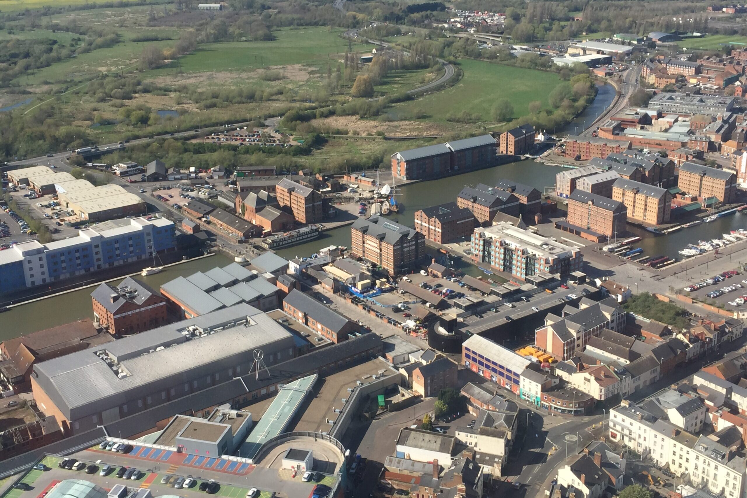 Gloucester Docks from above