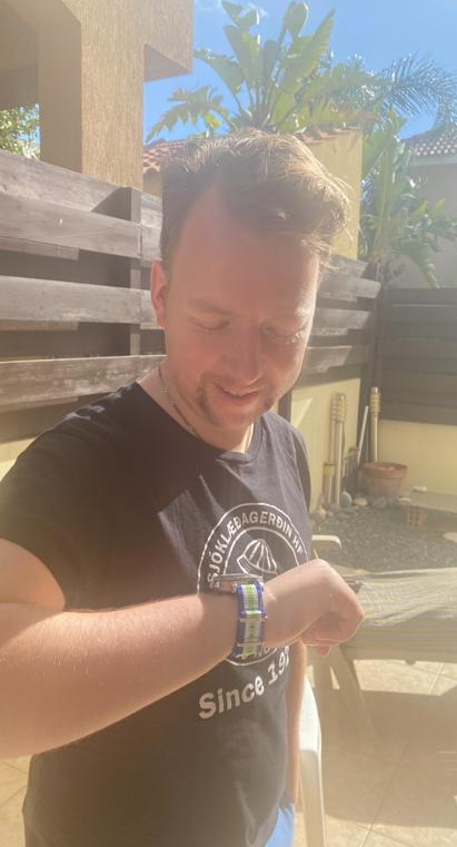 Josh with his GWAAC watch strap