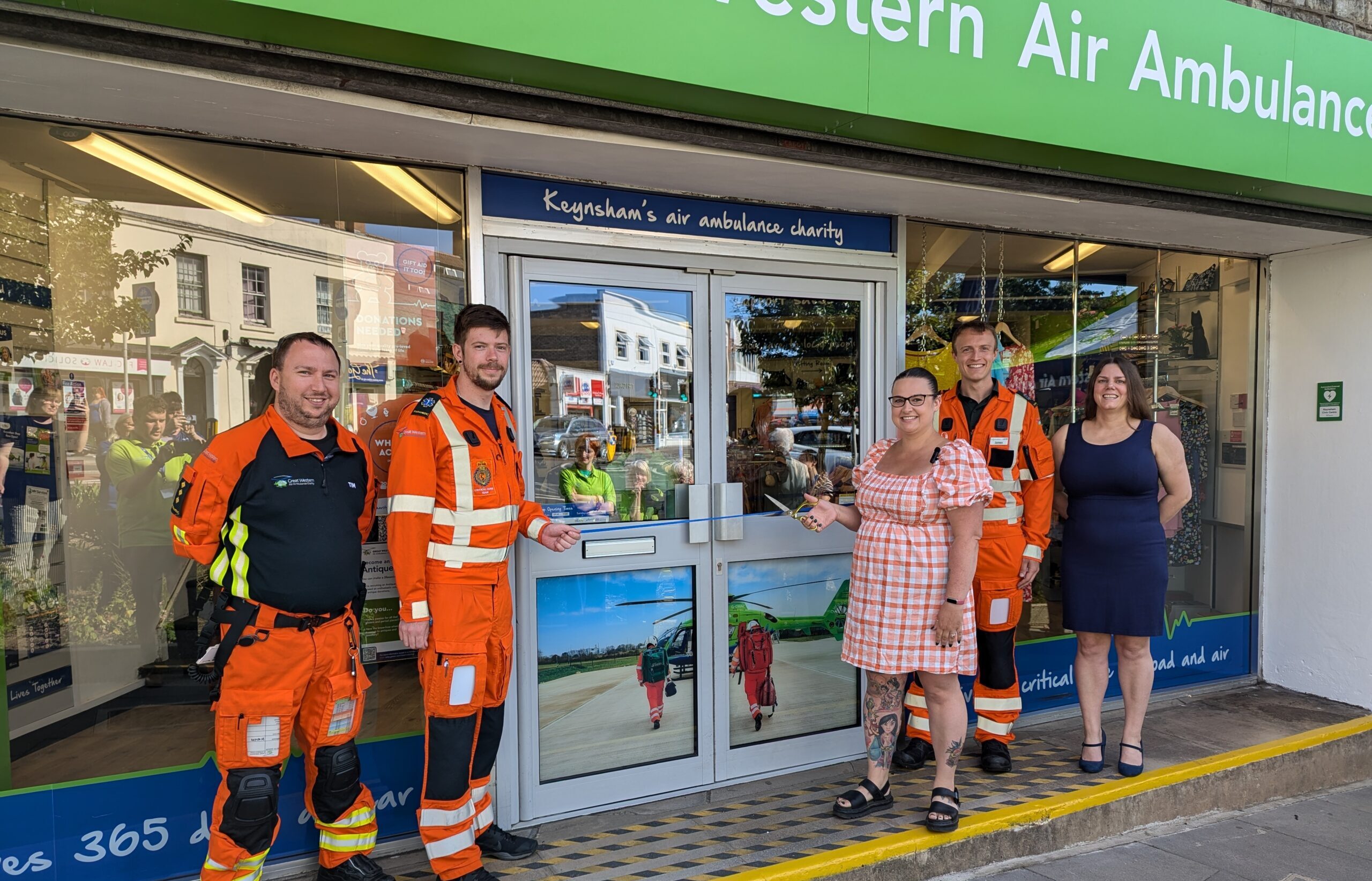 Keynsham GWAAC Shop Ribbon Cut