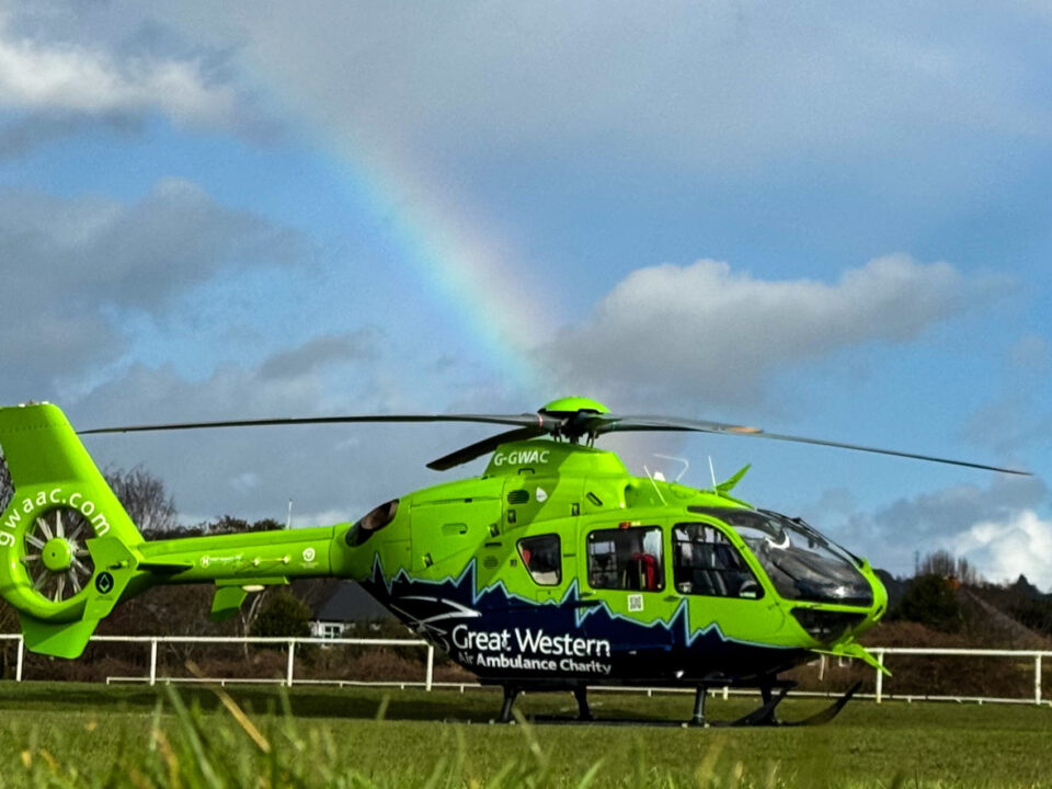 The GWAAC Heli under a rainbow