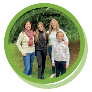 Former patient Ann with her family