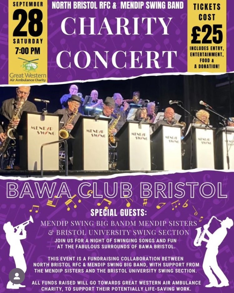 North Bristol RFC Charity Concert Poster